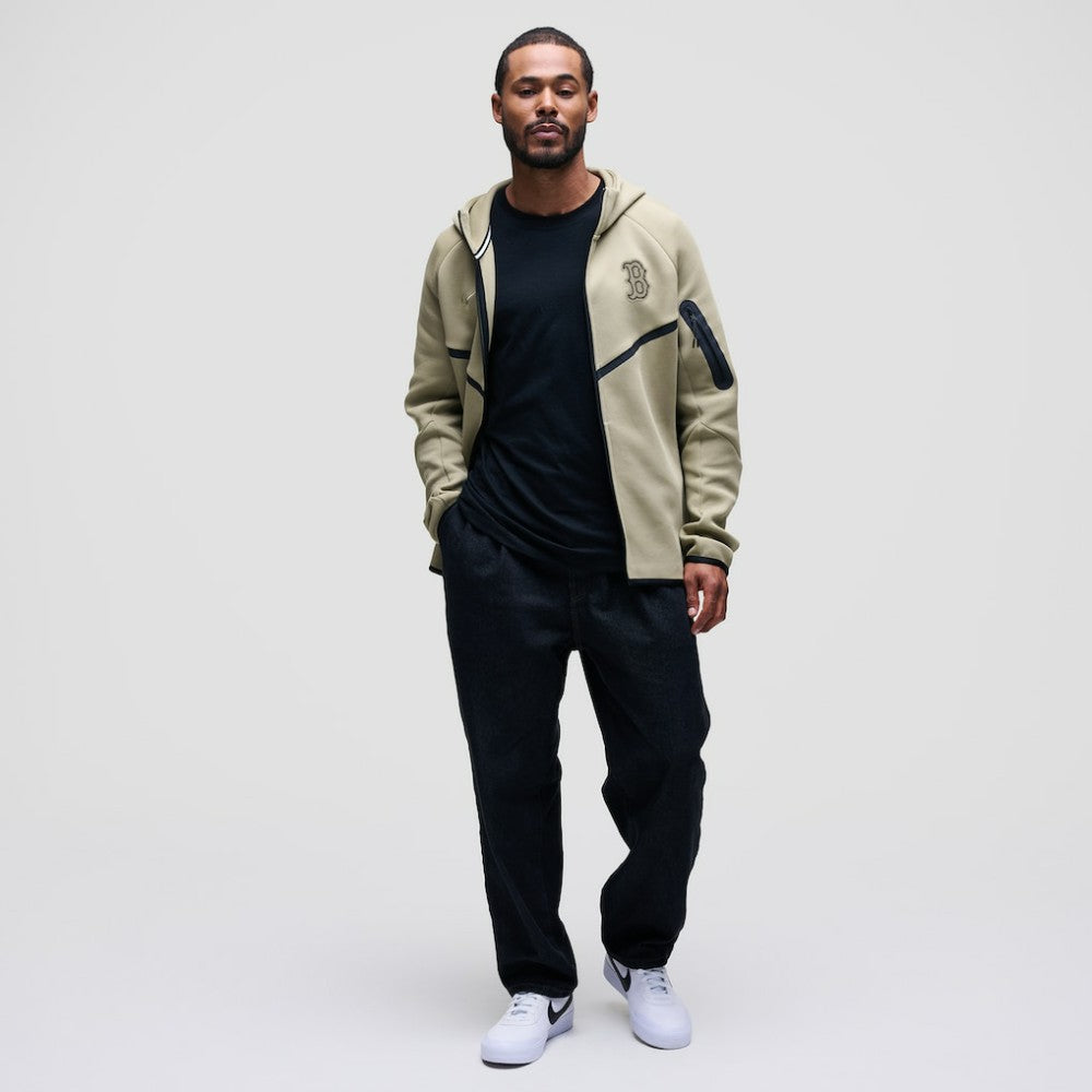 Tan Boston Red Sox Nike Tech Fleece Raglan Full-Zip Windrunner Hoodie