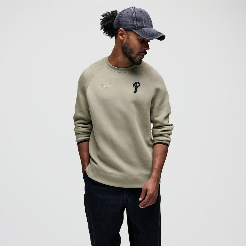 Olive Philadelphia Phillies Nike Tech Fleece Raglan Sweatshirt