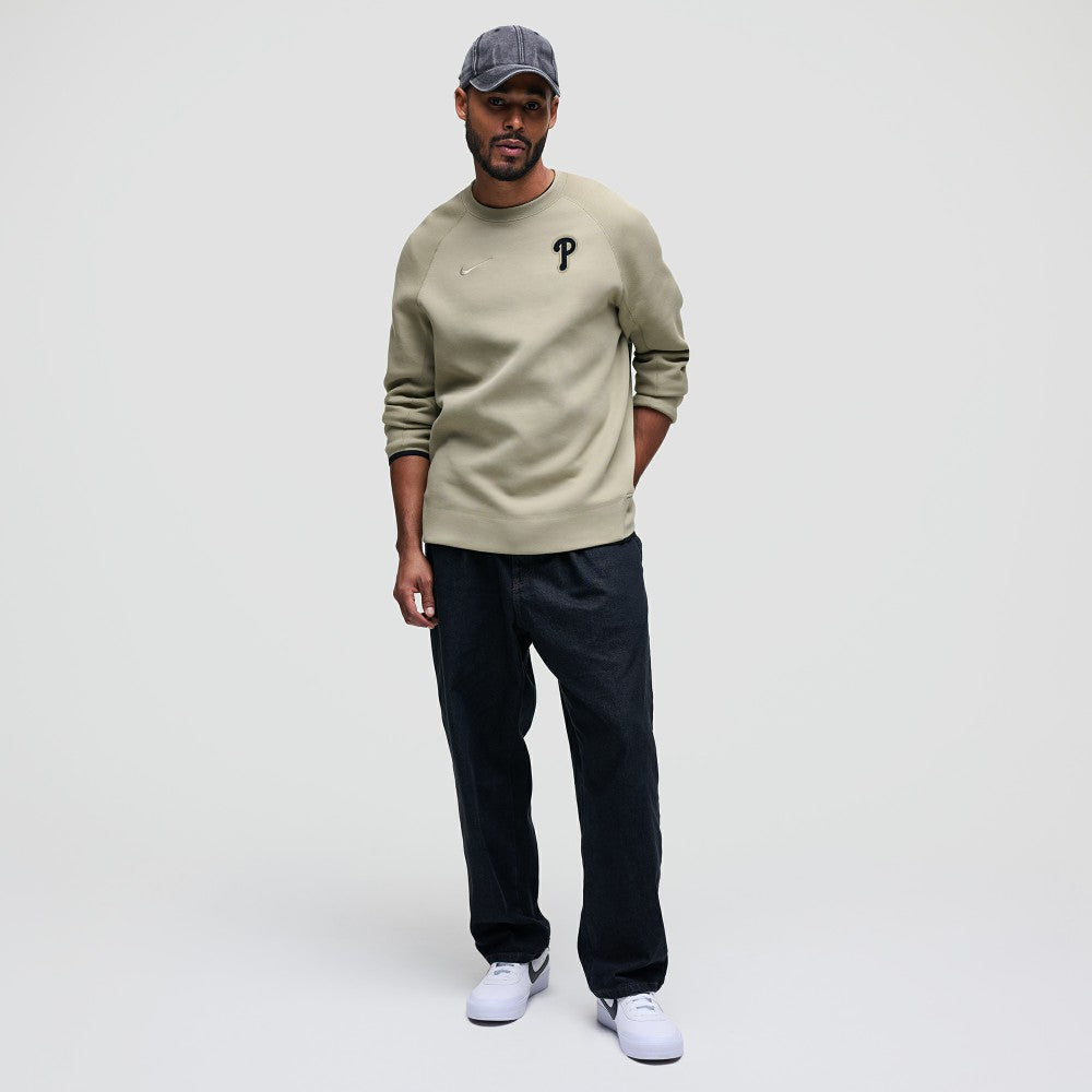 Olive Philadelphia Phillies Nike Tech Fleece Raglan Sweatshirt