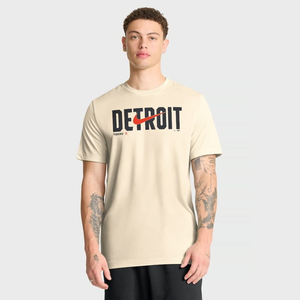 Cream Detroit Tigers Nike Swoosh Legend Dri-FIT T-Shirt