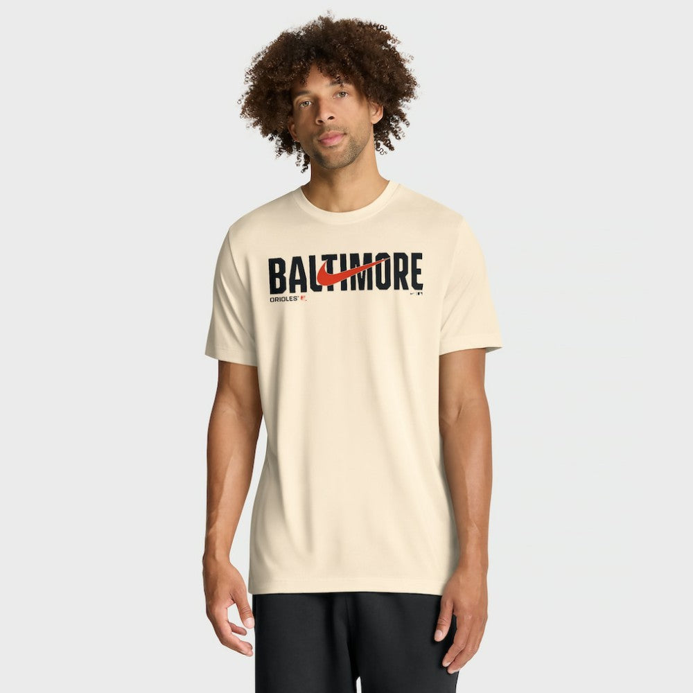 Cream Baltimore Orioles Nike Swoosh Legend Dri-FIT T-Shirt