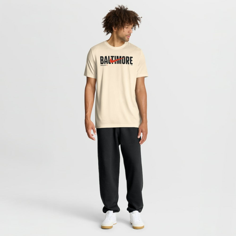 Cream Baltimore Orioles Nike Swoosh Legend Dri-FIT T-Shirt