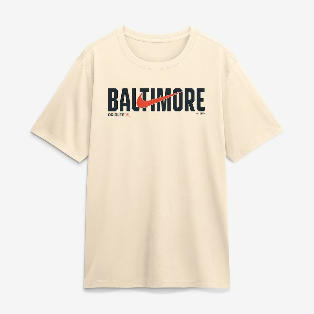 Cream Baltimore Orioles Nike Swoosh Legend Dri-FIT T-Shirt