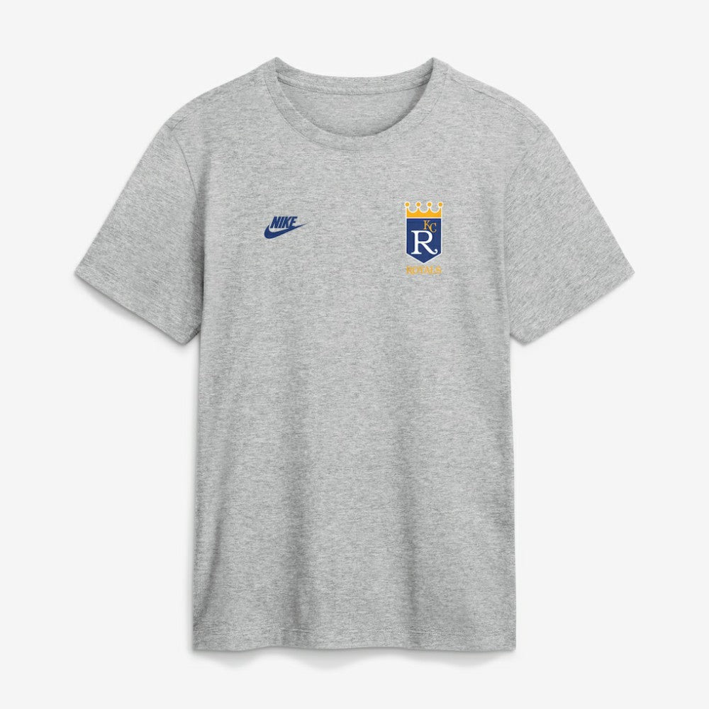 Heather Gray Kansas City Royals Nike Cooperstown 2-Hit T-Shirt