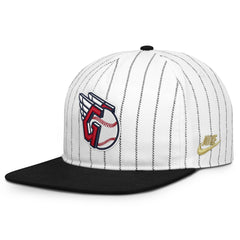 White/Black Cleveland Guardians Nike Cooperstown Collection Pro Adjustable Hat