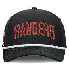 Black Texas Rangers Nike Cooperstown Collection Rise Adjustable Hat