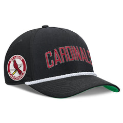 Black St. Louis Cardinals Nike Cooperstown Collection Rise Adjustable Hat