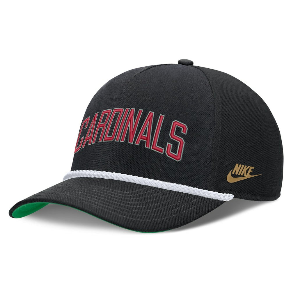 Black St. Louis Cardinals Nike Cooperstown Collection Rise Adjustable Hat