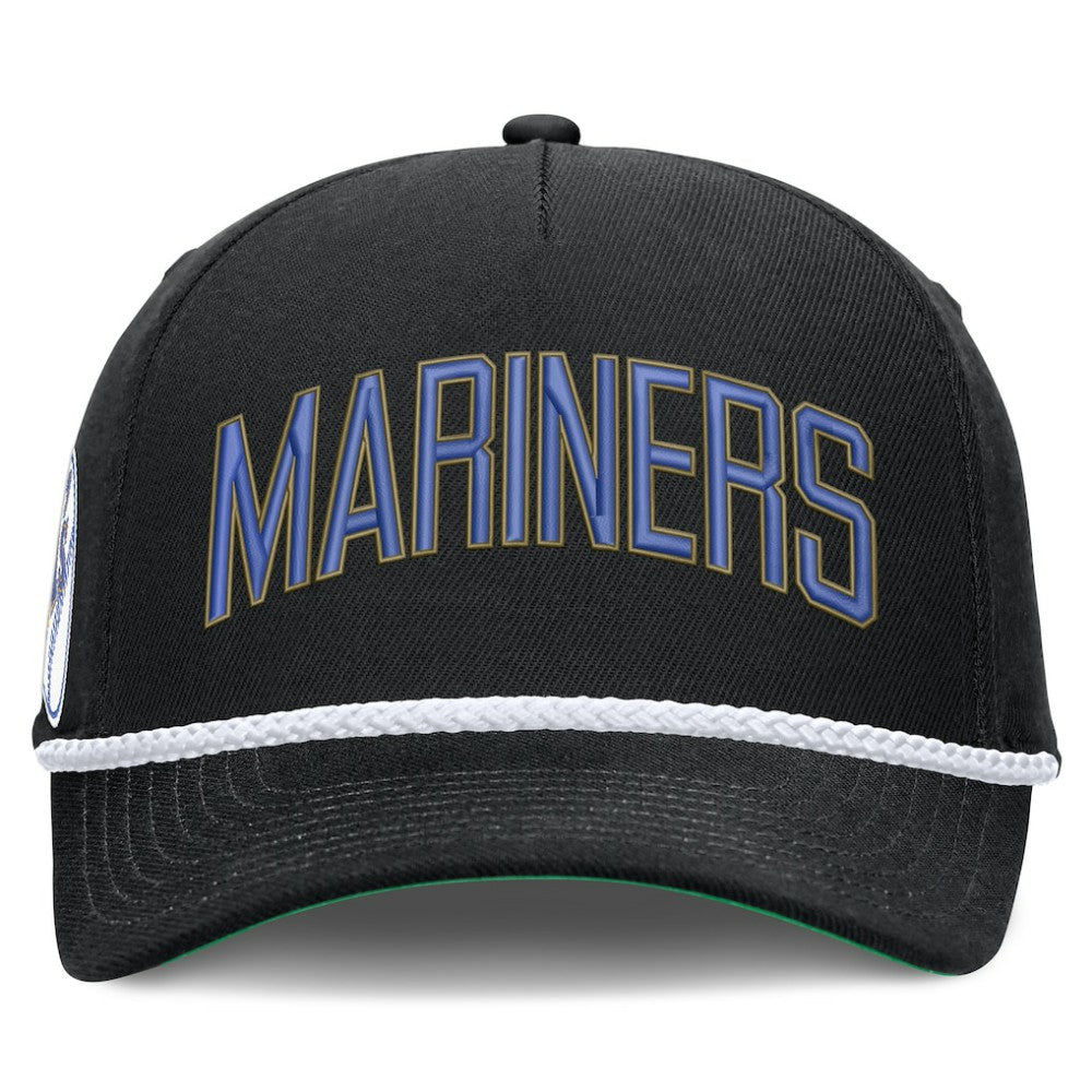 Black Seattle Mariners Nike Cooperstown Collection Rise Adjustable Hat