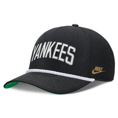 Black New York Yankees Nike Cooperstown Collection Rise Adjustable Hat