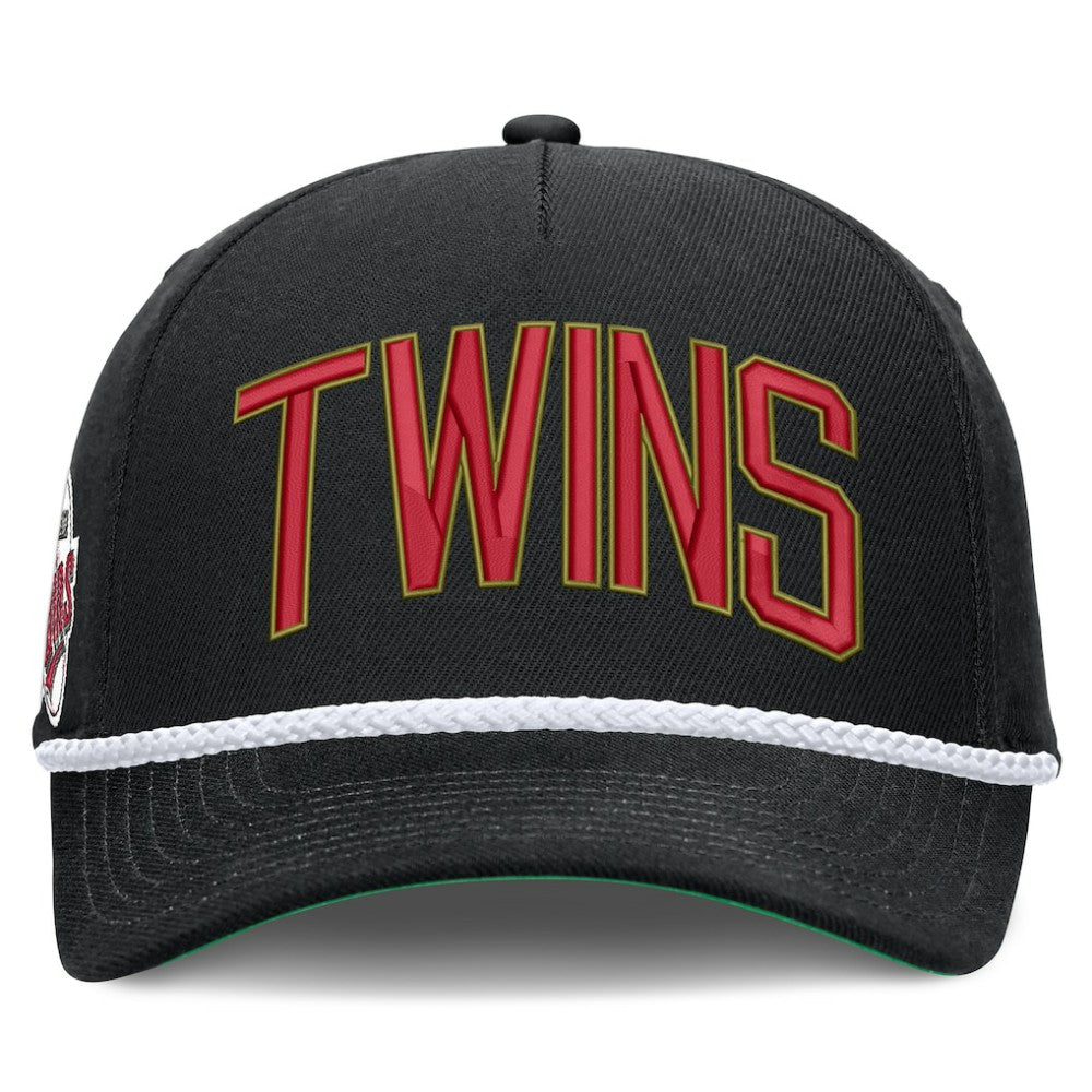 Black Minnesota Twins Nike Cooperstown Collection Rise Adjustable Hat