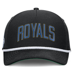 Black Kansas City Royals Nike Cooperstown Collection Rise Adjustable Hat