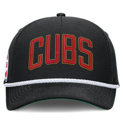 Black Chicago Cubs Nike Cooperstown Collection Rise Adjustable Hat
