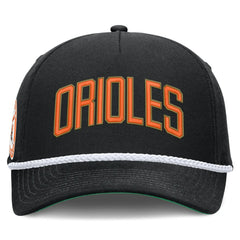 Black Baltimore Orioles Nike Cooperstown Collection Rise Adjustable Hat