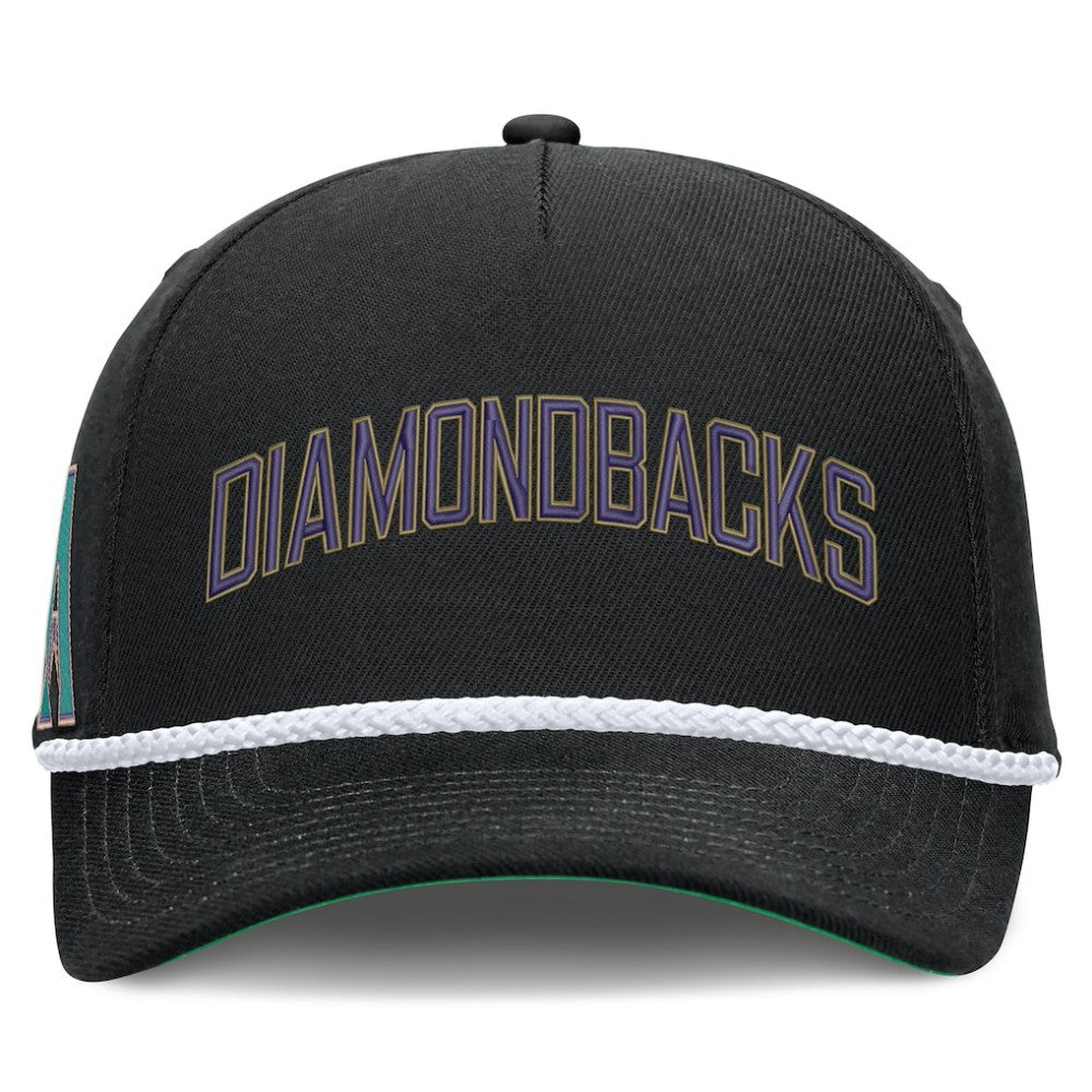 Black Arizona Diamondbacks Nike Cooperstown Collection Rise Adjustable Hat