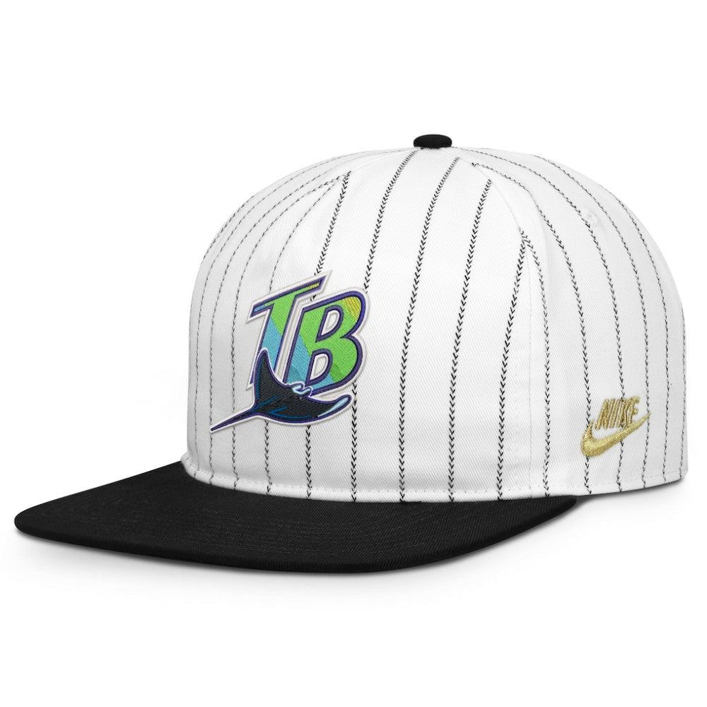White/Black Tampa Bay Rays Nike Cooperstown Collection Pro Adjustable Hat