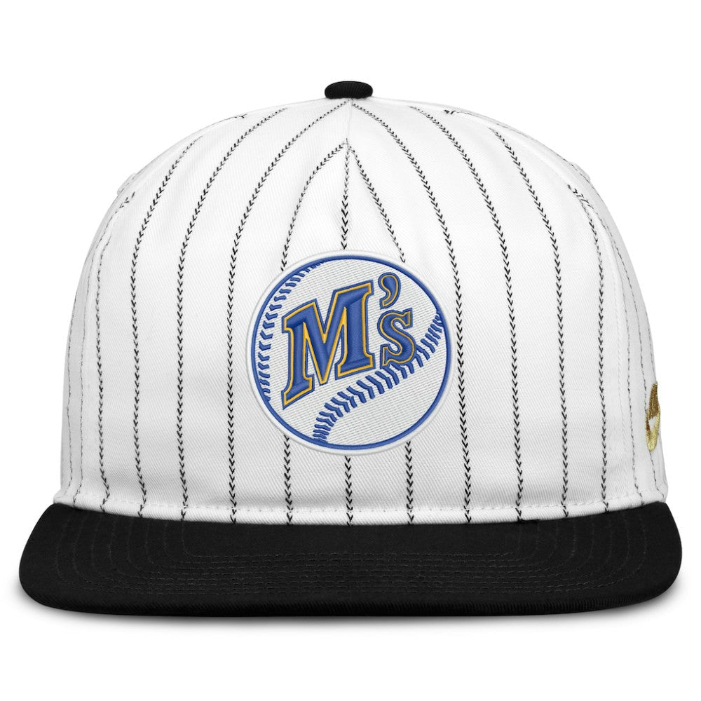 White/Black Seattle Mariners Nike Cooperstown Collection Pro Adjustable Hat