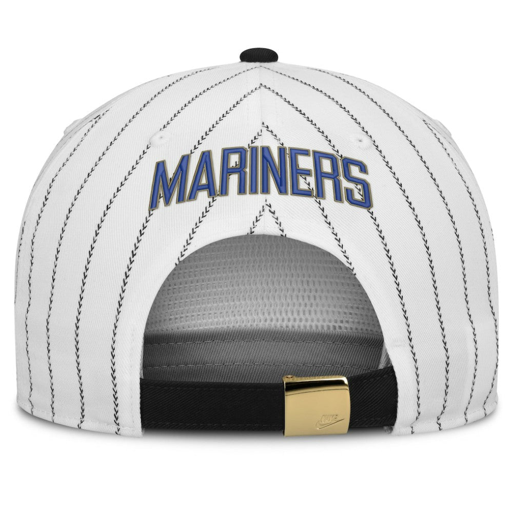 White/Black Seattle Mariners Nike Cooperstown Collection Pro Adjustable Hat