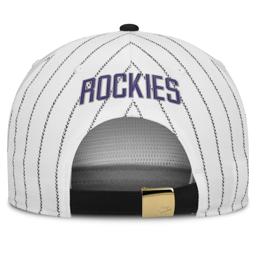 White/Black Colorado Rockies Nike Cooperstown Collection Pro Adjustable Hat