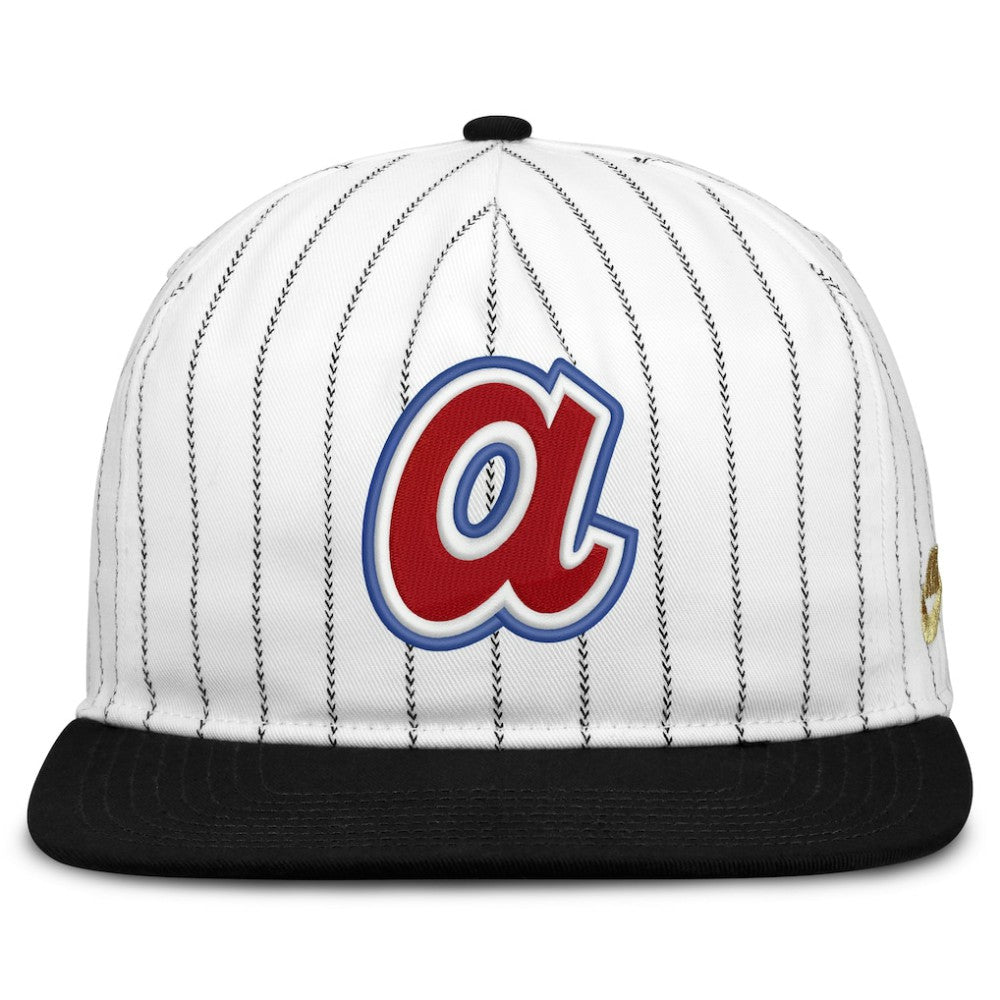 White/Black Atlanta Braves Nike Cooperstown Collection Pro Adjustable Hat