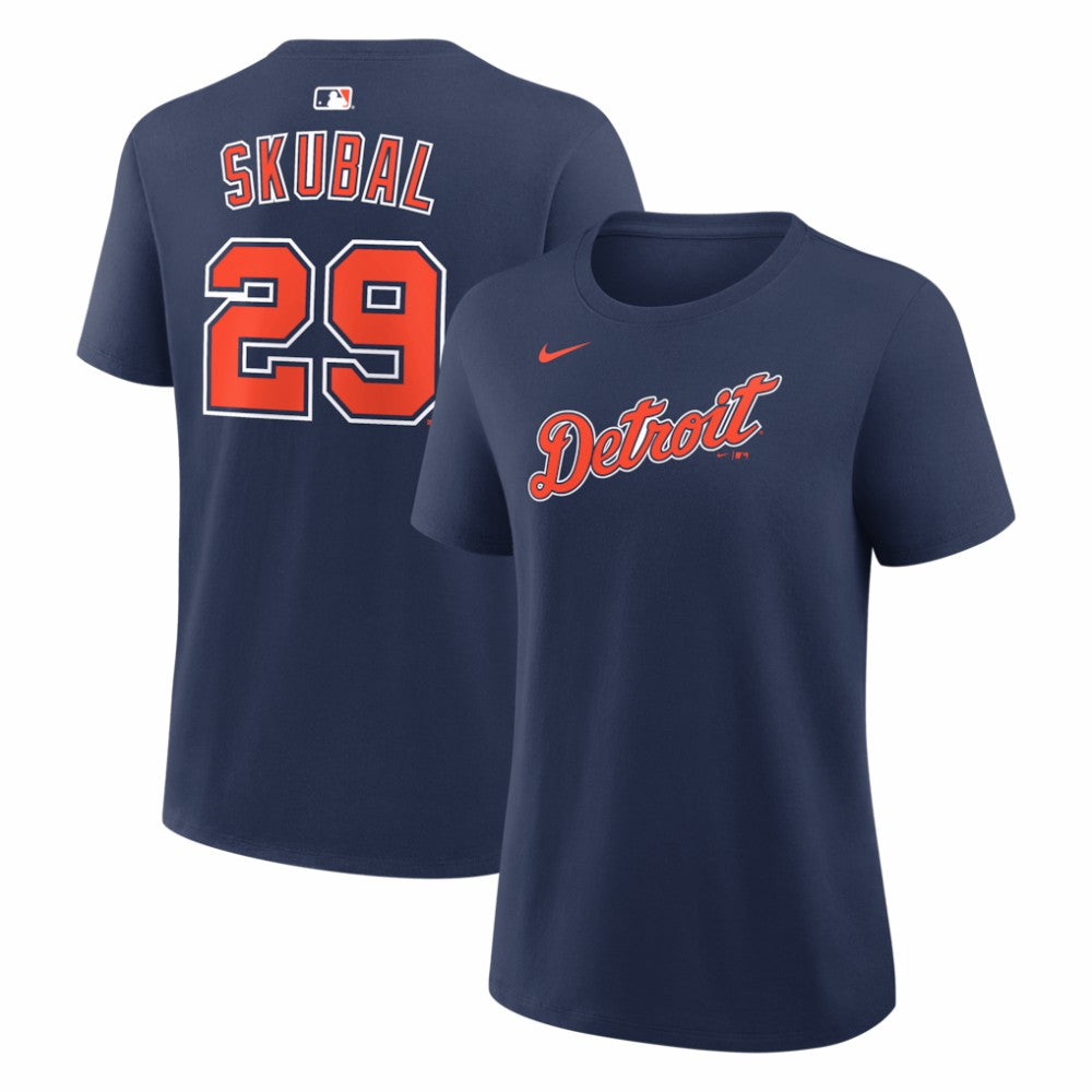 Navy Tarik Skubal Detroit Tigers Nike Women's Alternate Name & Number T-Shirt