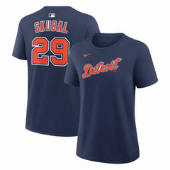 Navy Tarik Skubal Detroit Tigers Nike Women's Alternate Name & Number T-Shirt
