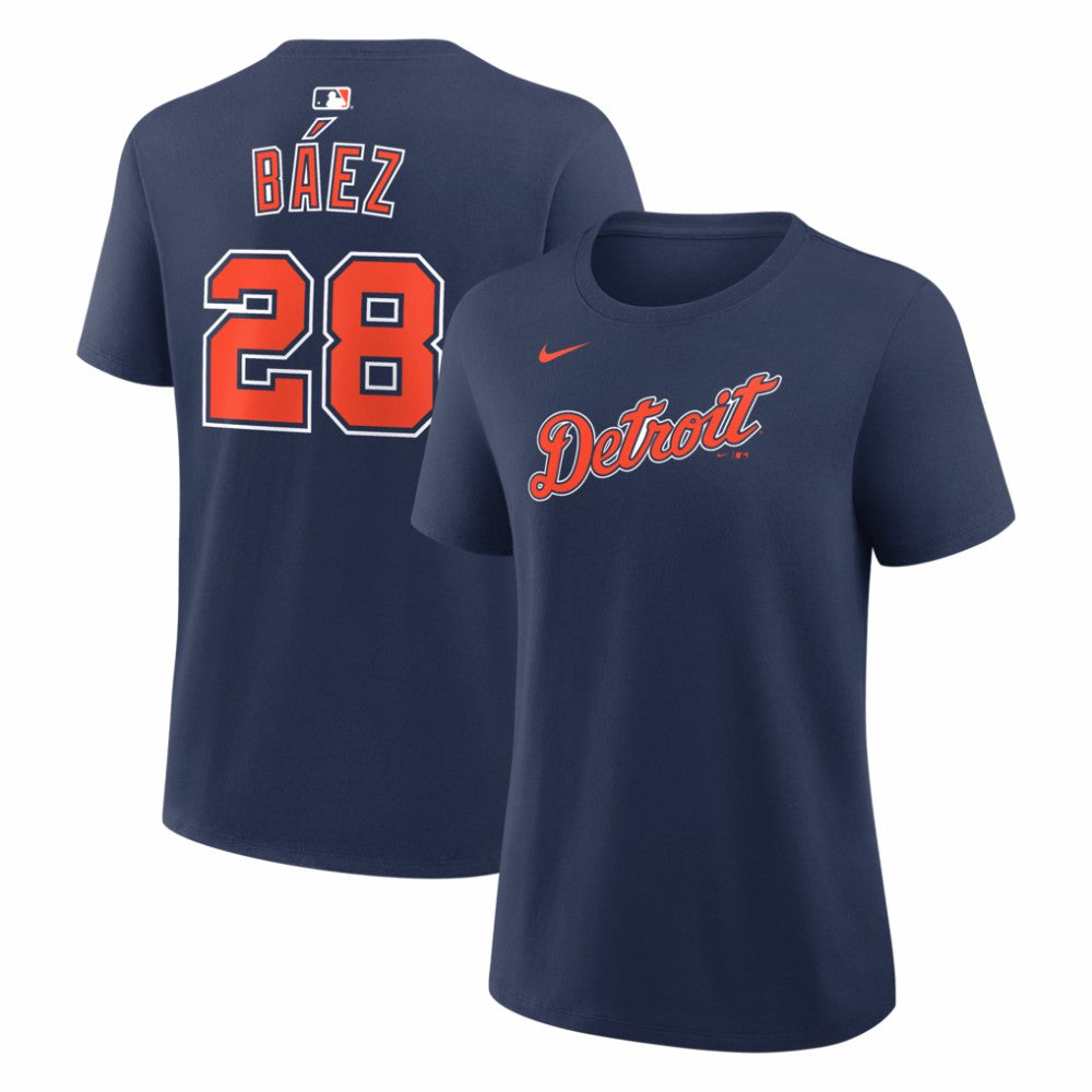 Navy Javier Báez Detroit Tigers Nike Women's Alternate Name & Number T-Shirt