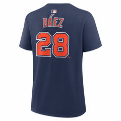 Navy Javier Báez Detroit Tigers Nike Women's Alternate Name & Number T-Shirt