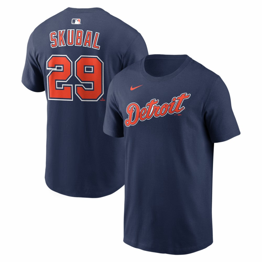 Navy Tarik Skubal Detroit Tigers Nike Name & Number T-Shirt