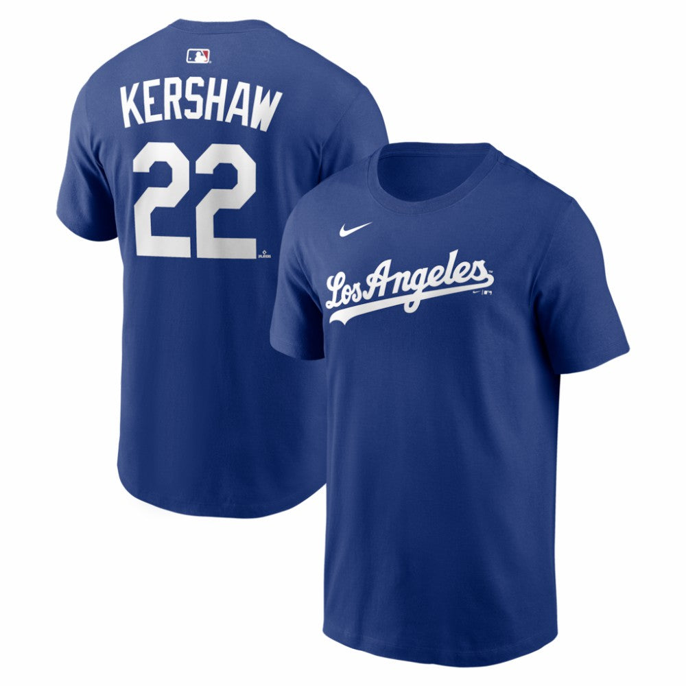 Royal Clayton Kershaw Los Angeles Dodgers Nike Alternate Name & Number T-Shirt
