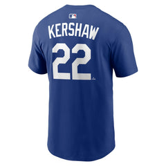 Royal Clayton Kershaw Los Angeles Dodgers Nike Alternate Name & Number T-Shirt