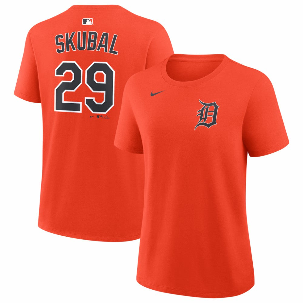 Orange Tarik Skubal Detroit Tigers Nike Women's Name & Number T-Shirt