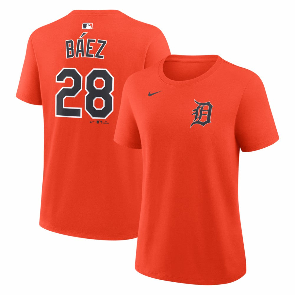 Orange Javier Báez Detroit Tigers Nike Women's Name & Number T-Shirt