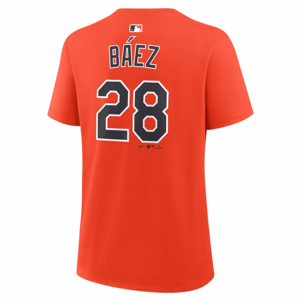 Orange Javier Báez Detroit Tigers Nike Women's Name & Number T-Shirt