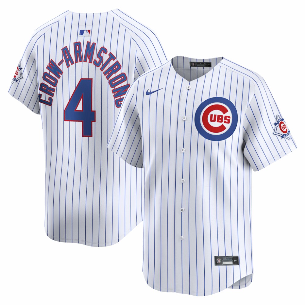 White Pete Crow-Armstrong Chicago Cubs Nike 150th Anniversary Limited Jersey