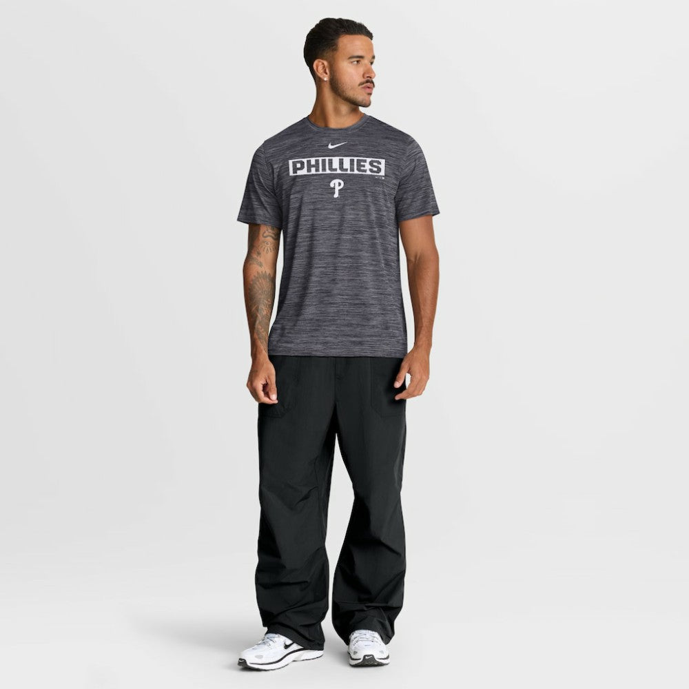 Black Philadelphia Phillies Nike Velocity Dri-FIT T-Shirt