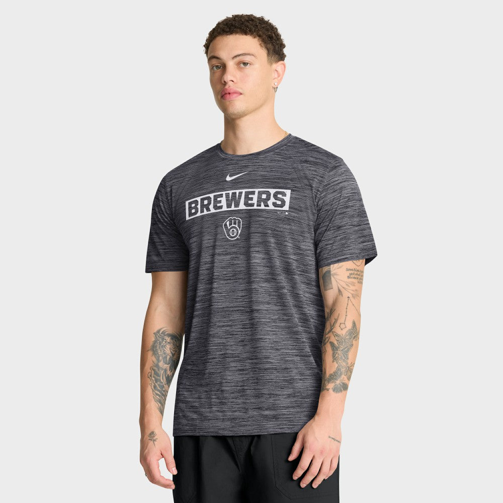 Black Milwaukee Brewers Nike Velocity Dri-FIT T-Shirt