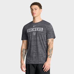 Black Milwaukee Brewers Nike Velocity Dri-FIT T-Shirt