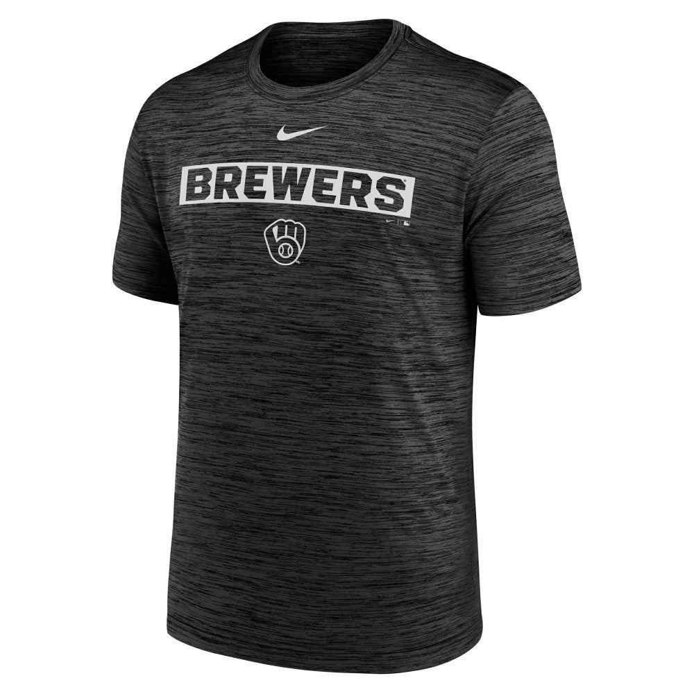Black Milwaukee Brewers Nike Velocity Dri-FIT T-Shirt