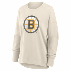 NHL Boston Bruins Fanatics Women's Distressed Logo Long Sleeve T-Shirt