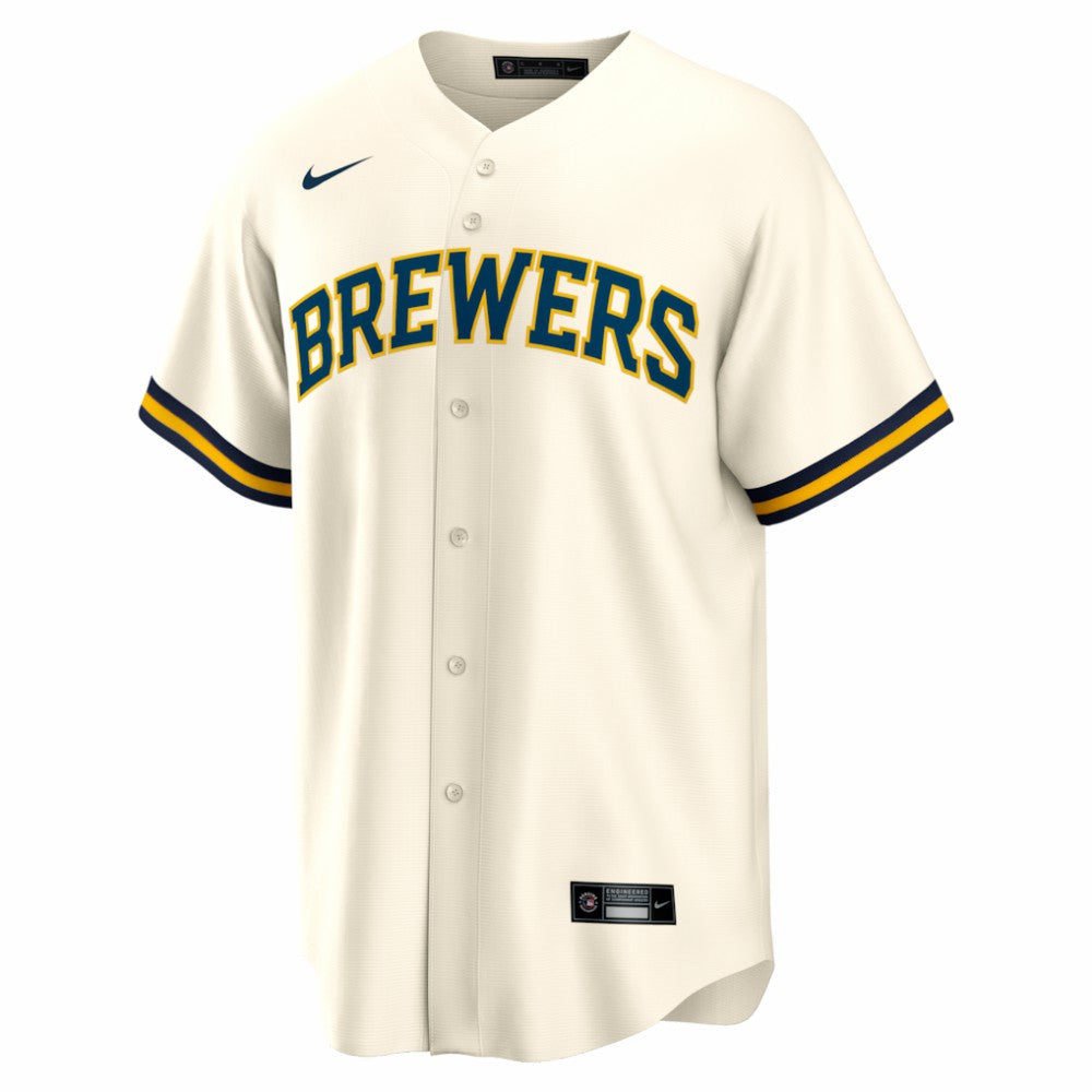 Cream Bob Uecker Milwaukee Brewers Nike Home Retired Player Replica Jersey