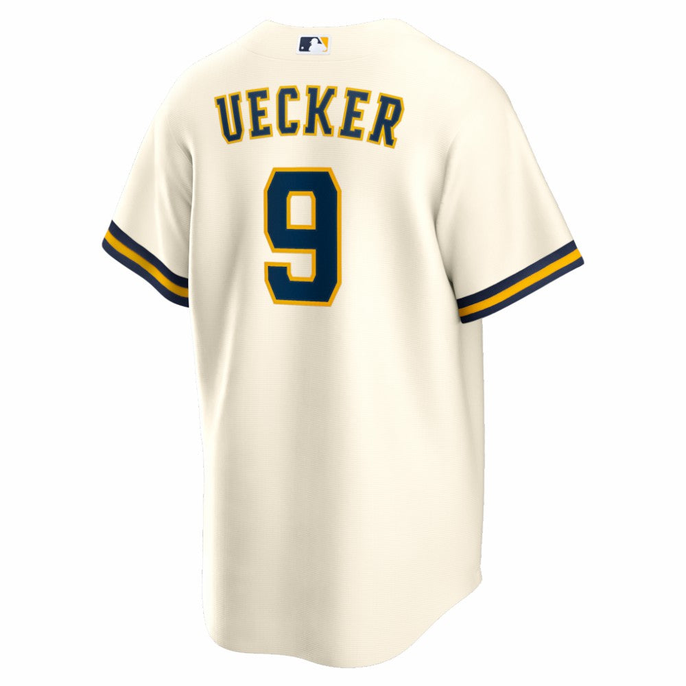 Cream Bob Uecker Milwaukee Brewers Nike Home Retired Player Replica Jersey
