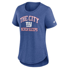 Women's The City Never Sleeps Tri-Blend T-Shirt - New York Giants T-shirts