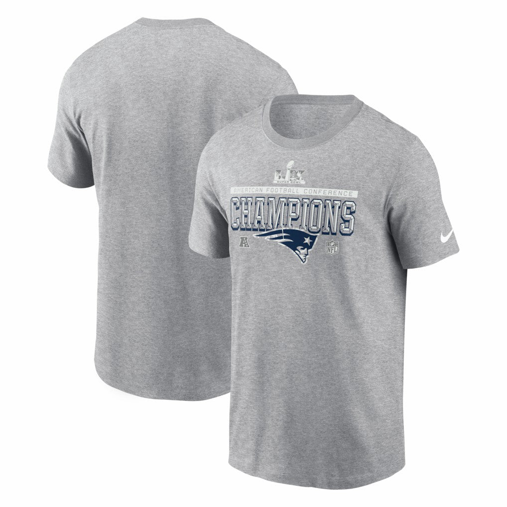 2025 AFC Champions Locker Room Trophy Collection Tall T-Shirt - New England Patriots T-shirts
