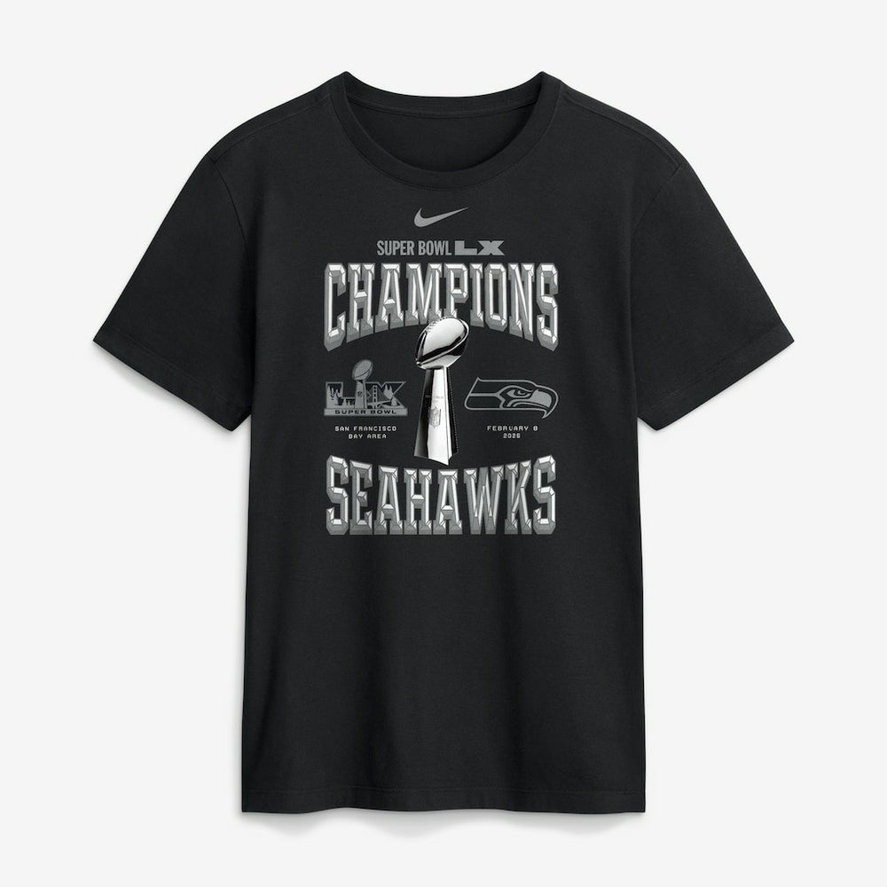 Super Bowl LX Champions Locker Room Trophy Collection Replica T-Shirt - Seattle Seahawks T-shirts