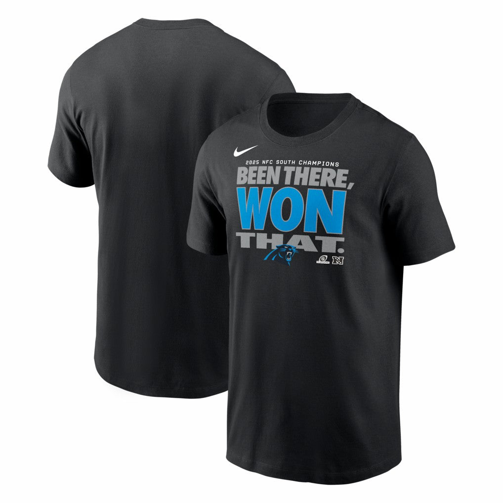 2025 NFC South Division Champions Locker Room Trophy Collection T-Shirt - Carolina Panthers T-shirts