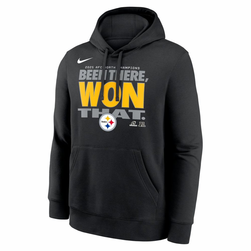 2025 AFC North Division Champions Locker Room Trophy Collection Hoodie - Pittsburgh Steelers Hoodies