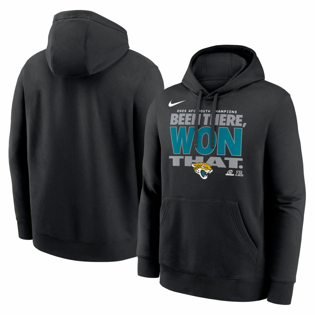2025 AFC South Division Champions Locker Room Trophy Collection Hoodie - Jacksonville Jaguars Hoodies