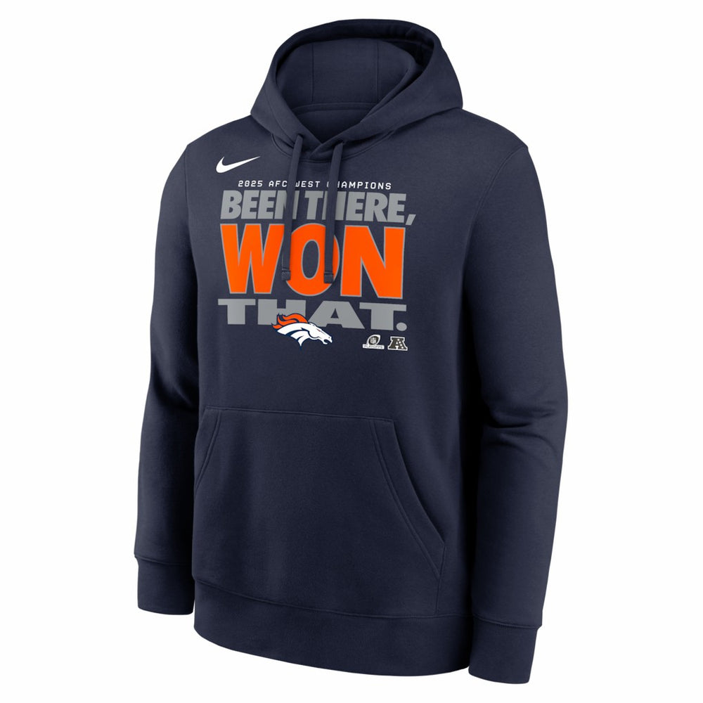 2025 AFC West Division Champions Locker Room Trophy Collection Hoodie - Denver Broncos Hoodies