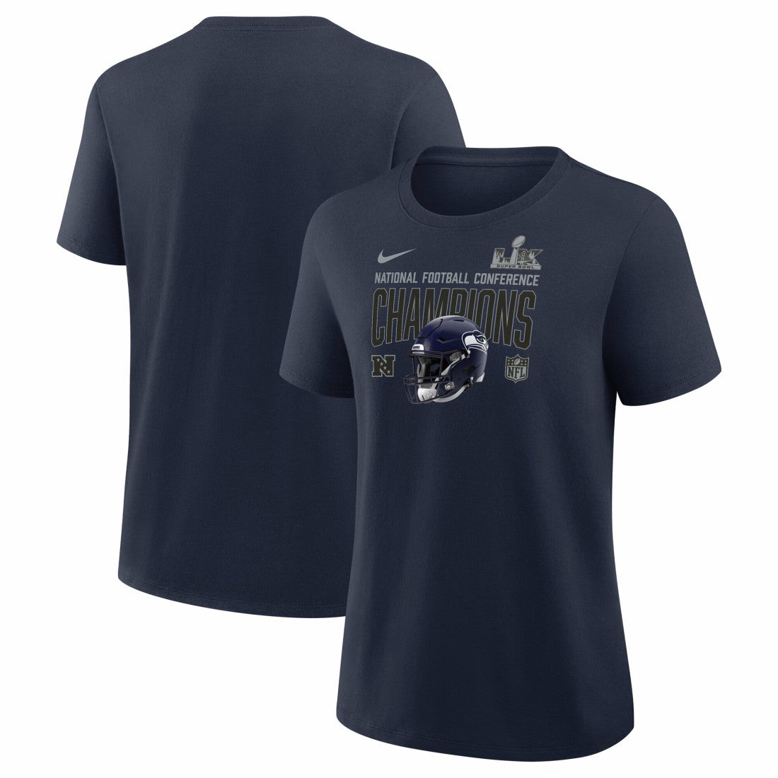 Women's 2025 NFC Champions Helmet T-Shirt - Seattle Seahawks T-shirts
